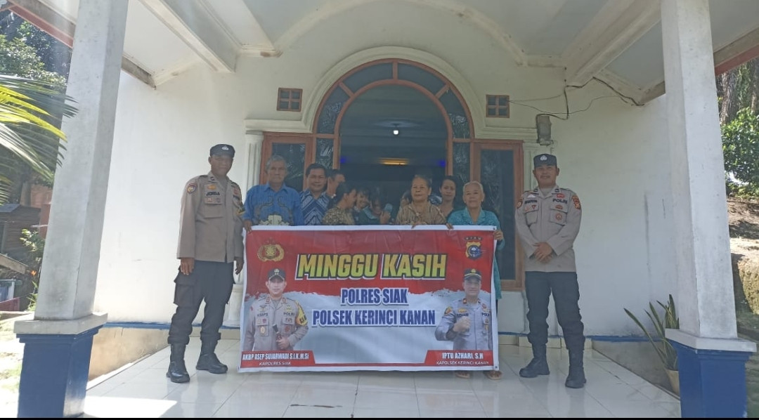 Kapolsek Kerinci Kanan Gelar Kegiatan Minggu Kasih di Gereja