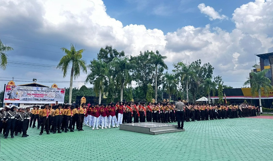 Hari Bhayangkara Ke 78, Satlantas Polres Siak Gelar Perlombaan Polisi Cilik