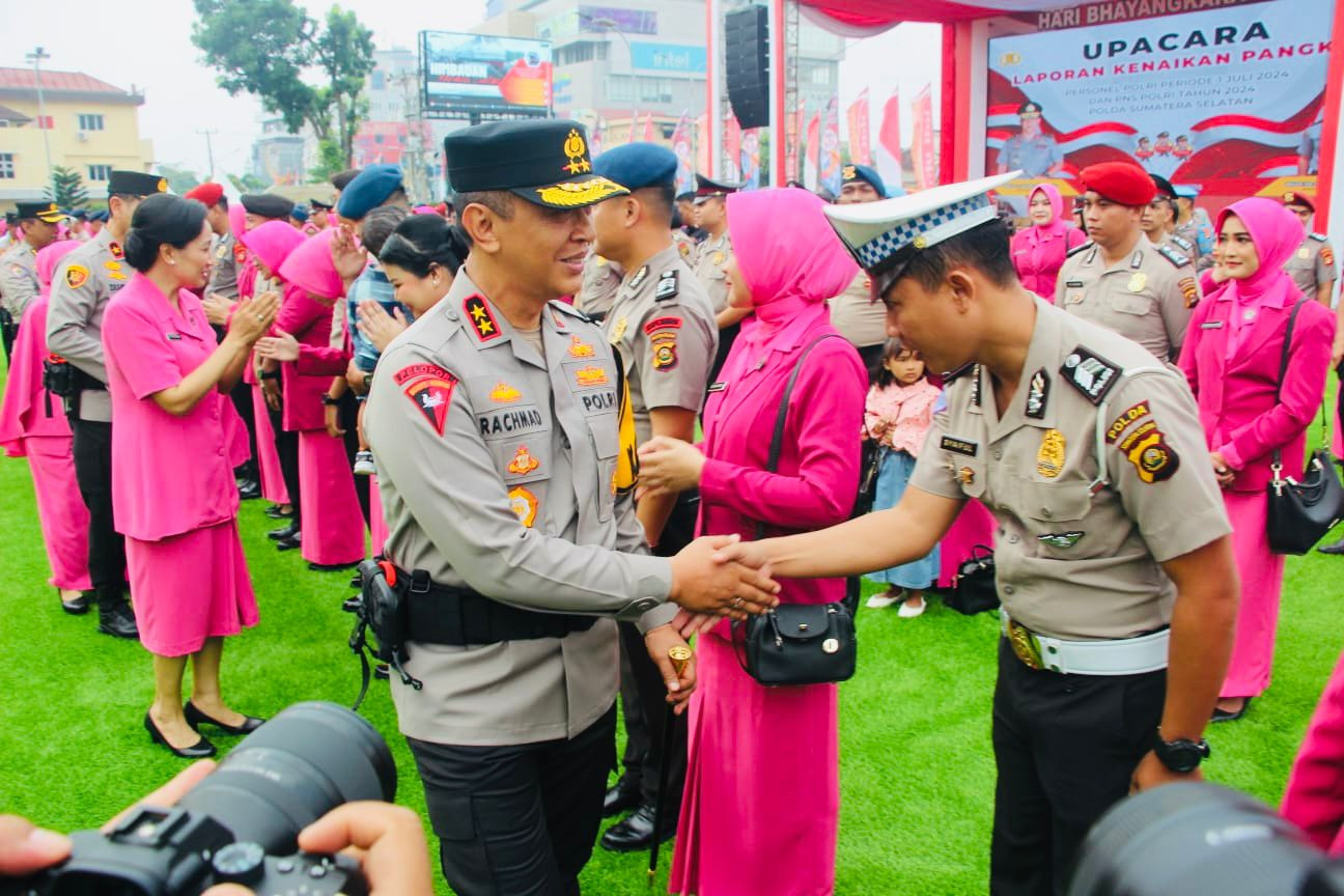 855 Personil Polda Sumsel Naik Pangkat