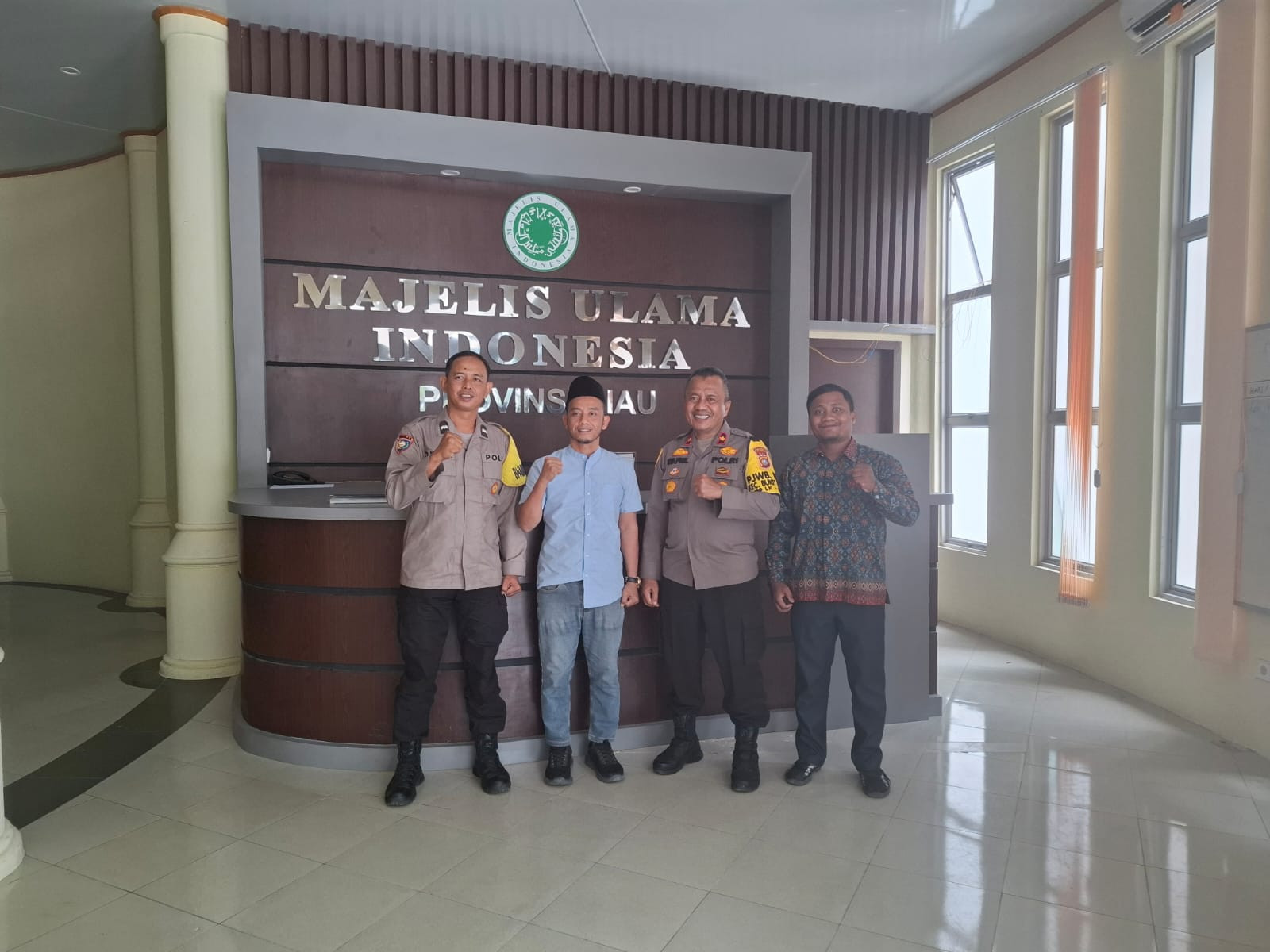 Cooling System Pilkada Damai, Polsek Bukit Raya Gandeng MUI Riau