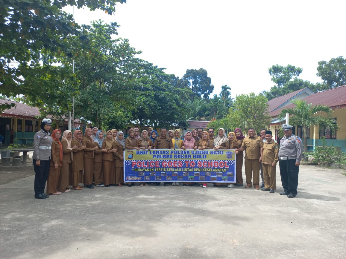 Satlantas Polres Rokan Hulu Goes To School, Berikan Imbauan Tertib Lalu Lintas dan Seruan Pilkada Damai
