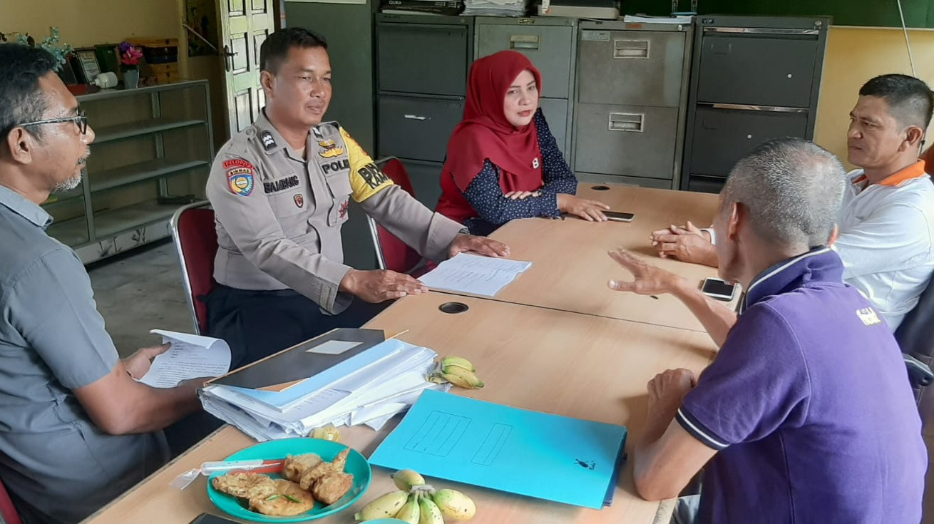 Polsek Rumpes Ajak Pegawai Kelurahan Lembah Sari Jaga Kondusifitas Pemilu 2024