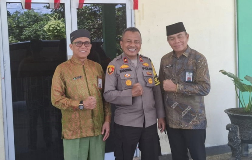 Cooling System Pilkada Serentak, Polsek Bukit Raya Silaturrahmi Bersama Kemenag