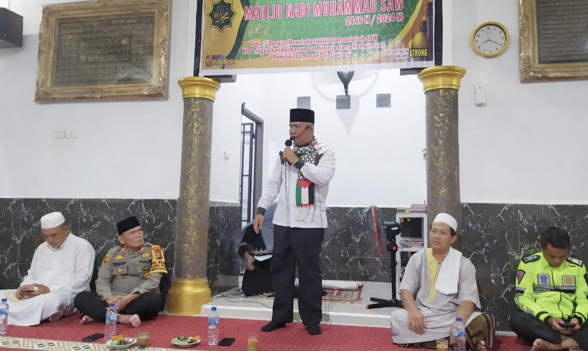Momen Maulid Nabi Muhammad SAW, Polsek Pujud Ajak Warga Sekseskan Pilkada