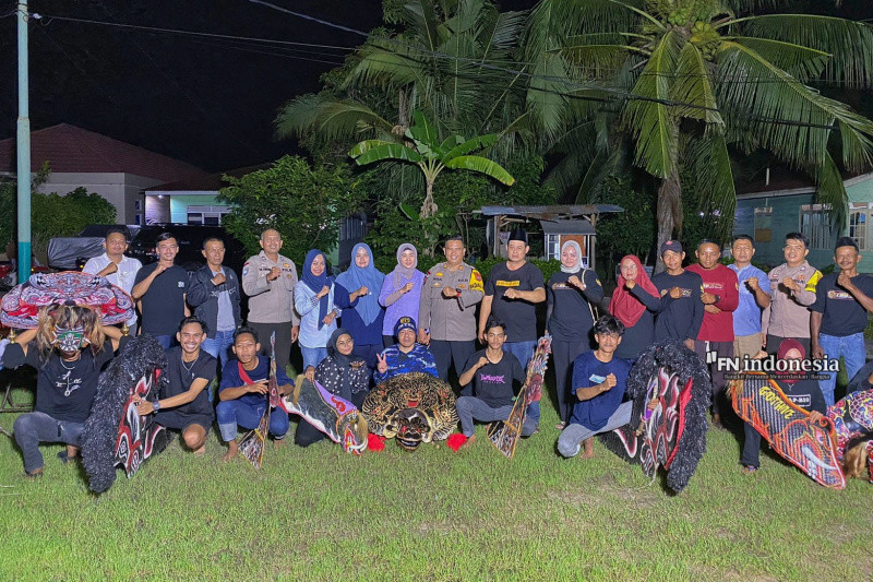 Seruhkan Pesan Kamtibmas, Polsek Bengkalis Sambangi Komunitas Turonggo Sekar Budoyo 