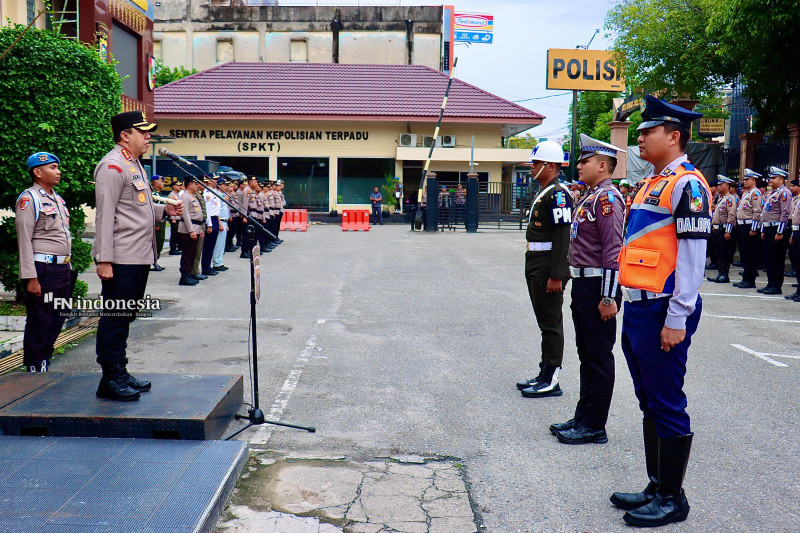 Kombes Jeki Pimpin Gelar Pasukan Ops Zebra Lancang Kuning 2024