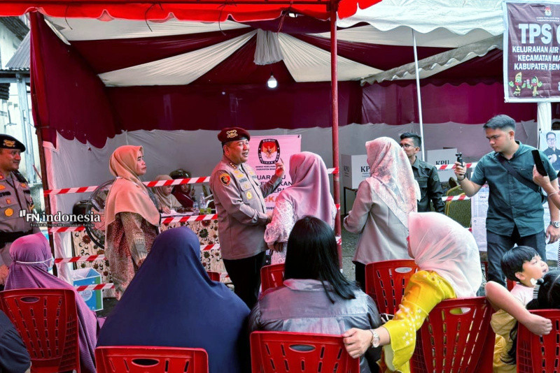 Dirkrimsus Polda Riau Pantau Pemungutan Suara 4 TPS di Kabupaten Bengkalis 