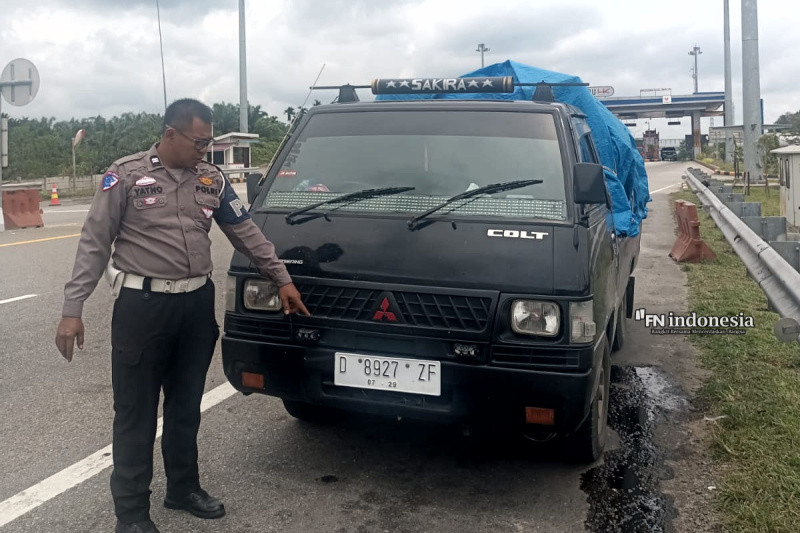 Pengendara L300 Lawan Arus di Tol Pekanbaru-Dumai, Diamankan Polisi