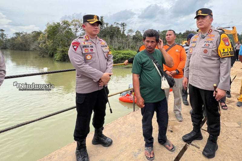 Kapolda Riau Tinjau Lokasi Kecelakaan Maut di Sungai Segati, Upaya Pencarian Masih Berlangsung