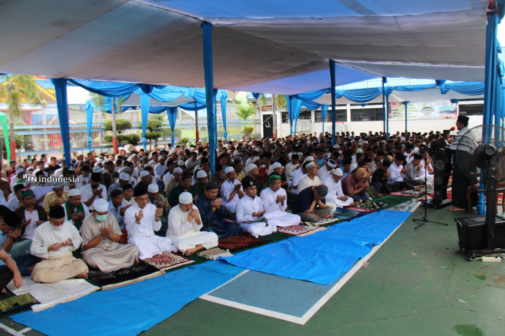 Idul Fitri 1446 H, Lapas Pekanbaru Gelar Sholat Ied Berjamaah Bersama Ratusan Warga Binaan