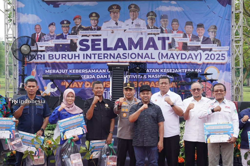 Kapolda Riau Hadiri Perayaan May Day 2025: Kolaborasi Jadi Kunci Kesejahteraan dan Produktivitas Nasional