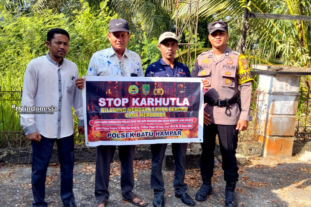 Polsek Batu Hampar Sebar Maklumat Kapolda Riau dan Gencarkan Sosialisasi Cegah Karhutla