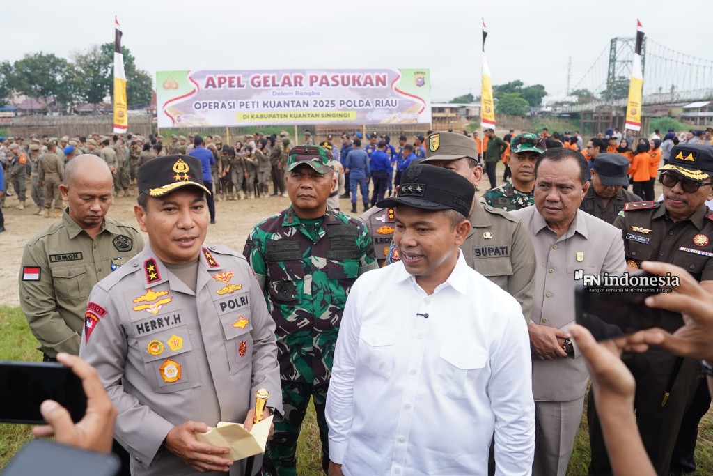 Jelang Pacu Jalur, Kapolda dan Gubri Pimpin Operasi Penertiban Tambang Ilegal di Kuantan Singingi