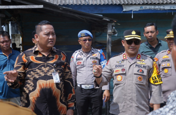 Kapolres Inhu Pantau Situasi Jelang PSU Pileg di Sungai Lala