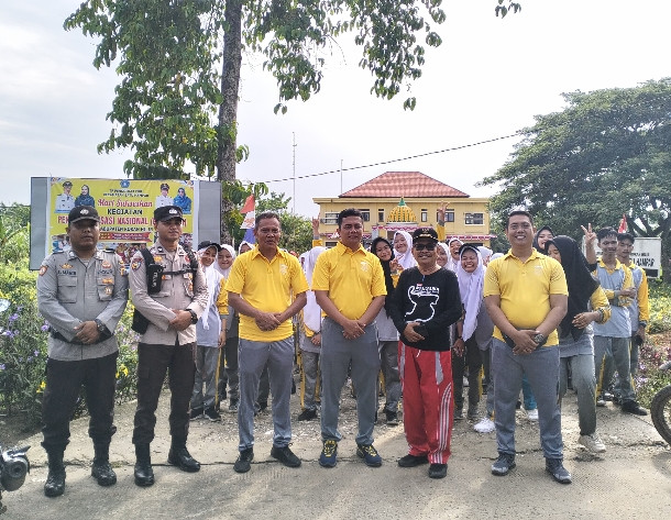 Polsek Batu Hampar Kawal Event Jalan Santai Sambut 79 Tahun Kemerdekaan RI