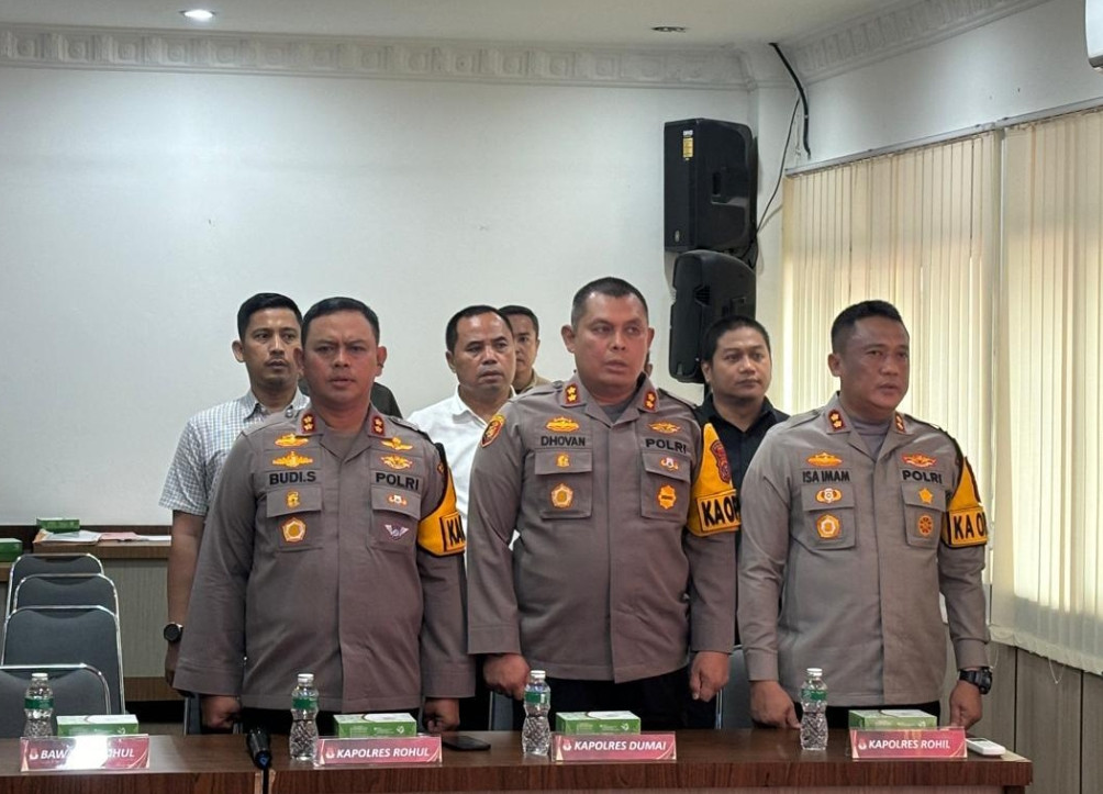 Kapolres Rohul Hadiri Rakor Pendirian TPS di Wilayah Perbatasan Riau