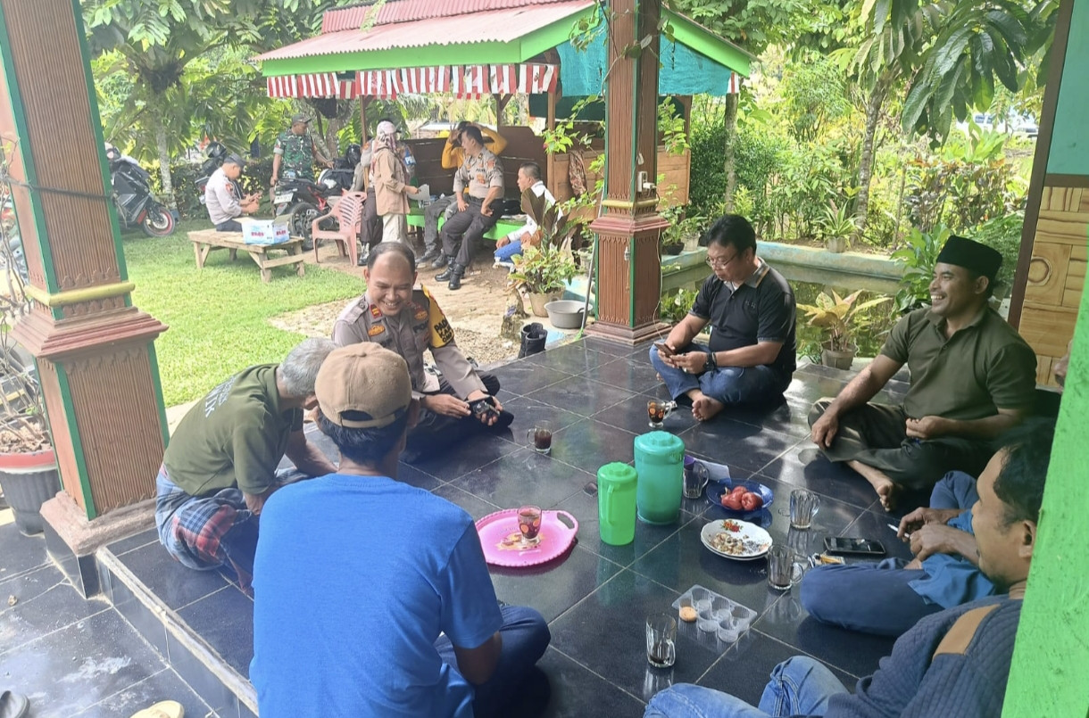 Cooling System Pilkada di Desa Bono Tapung,  Kapolsek Tandun  Minta Hindari Black Campaign dan Money Politik 