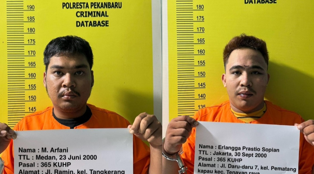 Jambret Gelang Emas Seharga Rp.34 Juta, Dua Pelaku Dibekuk Satreskrim Polresta Pekanbaru