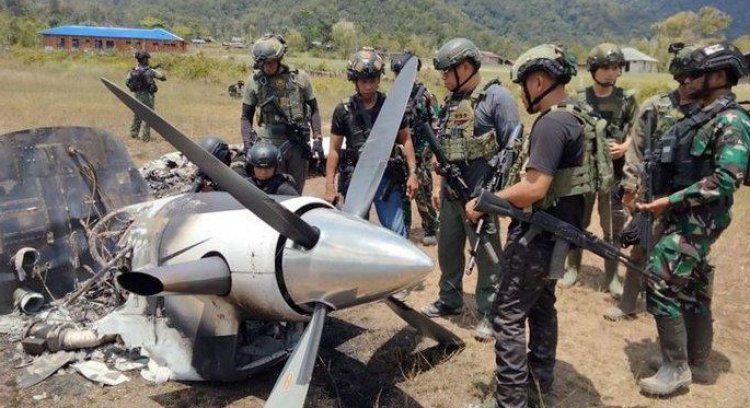 Olah TKP Pembakaran Pesawat Susi Air di Paro, Kepala Operasi Damai Cartenz : Runway bandara sudah di