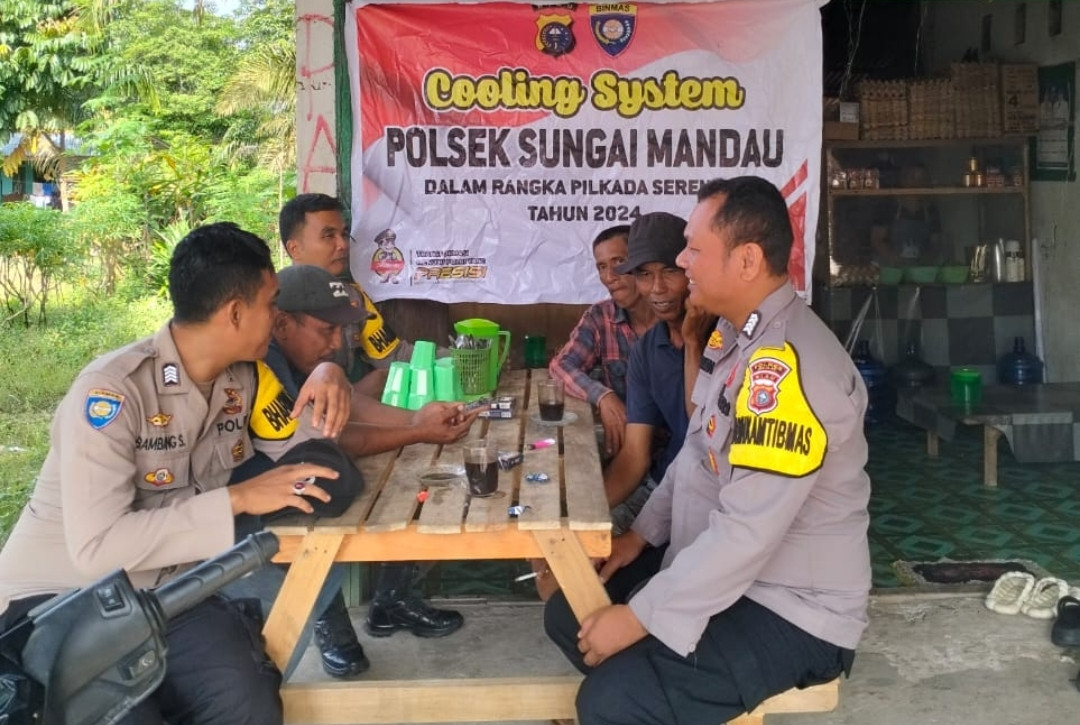 Polsek Sungai Mandau Gelar Kegiatan Cooling System Jelang Pilkada Serentak 2024