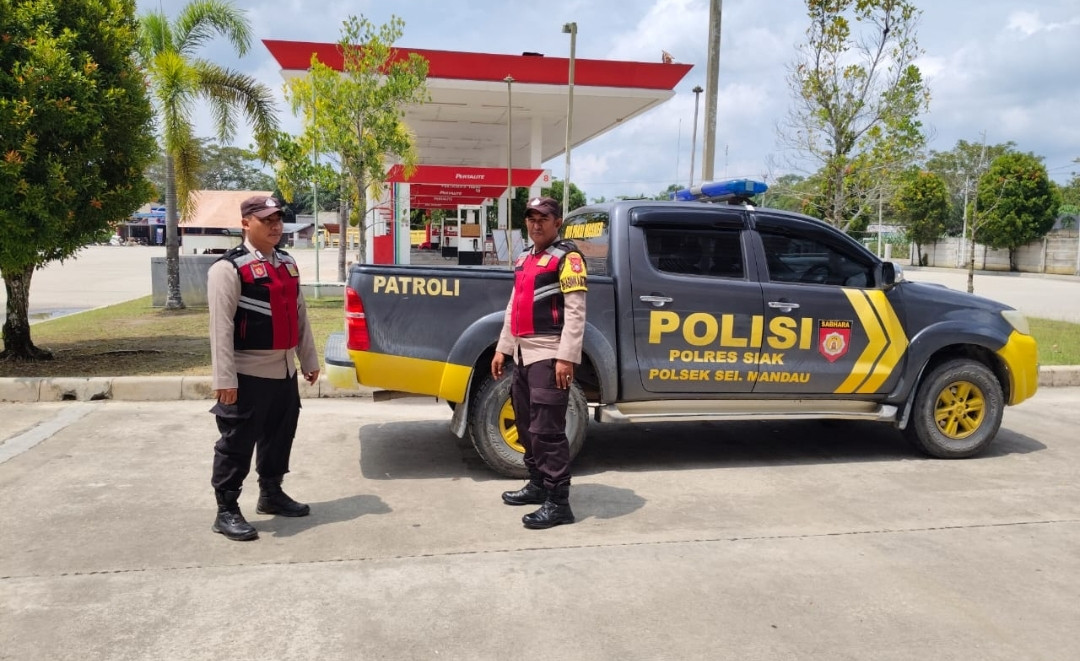Patroli Polsek Sungai Mandau: Antisipasi C3 dan Himbauan Pilkada Damai 2024